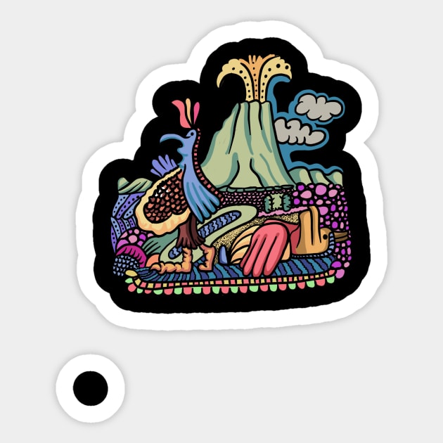 Primitive bird Sticker by stephenignacio